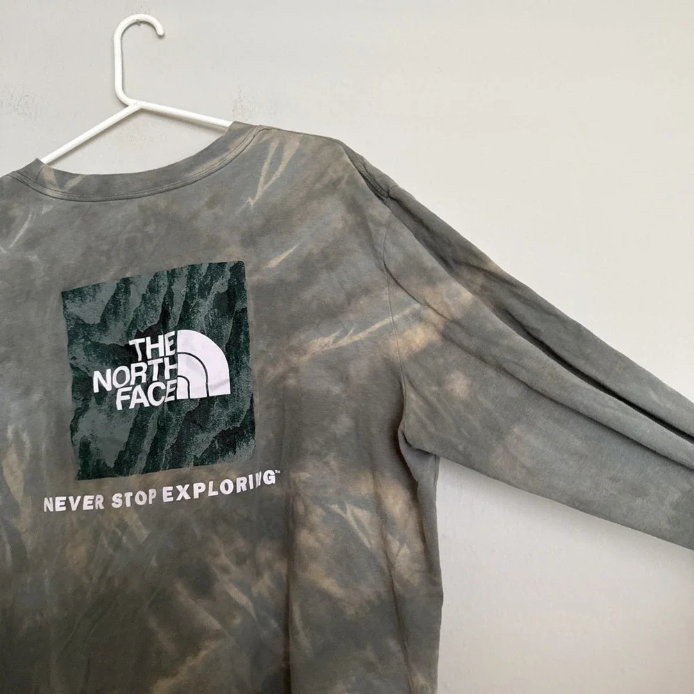 The North Face Men WANDER Long Sleeve Shirt Xxl Hand Made Tie Dye‎ 1 Of A Kind